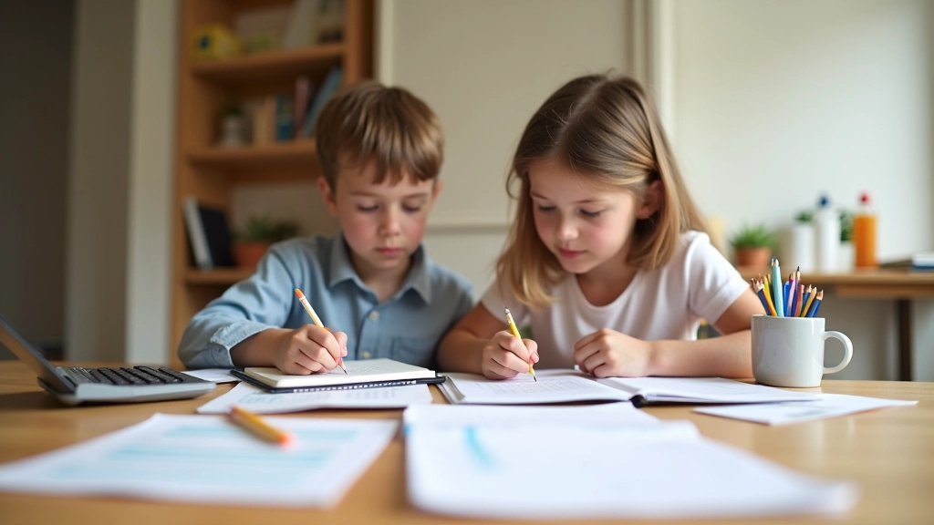 Parents planifiant le budget rentrée avec des fournitures scolaires